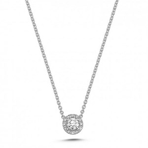 Cordelia Diamant vedhæng i 14 kt hvidguld | V2136